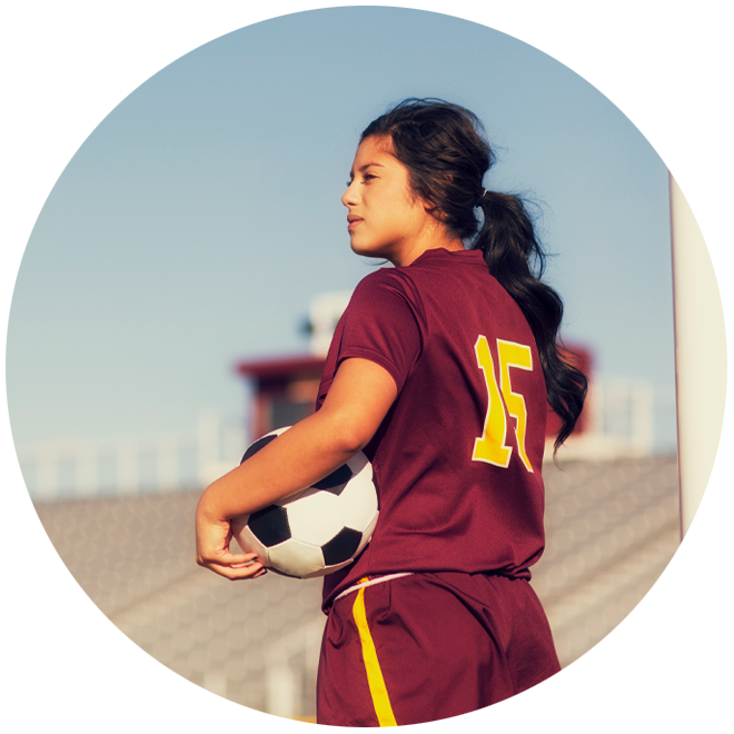 young woman soccer player